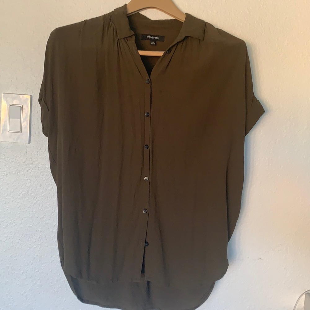 Madewell drapey central shirt.